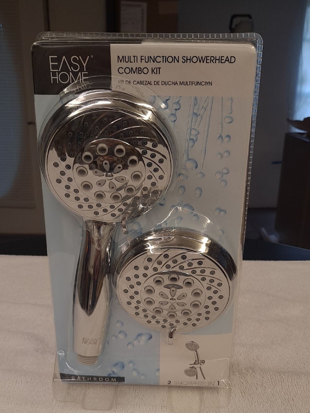 EASY HOME Chrome Multi-Function Showerhead Combo Kit - Chrome
